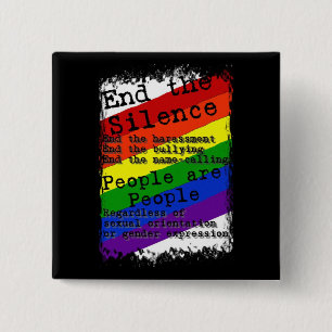 Badge Carré 5 Cm Finissez le silence