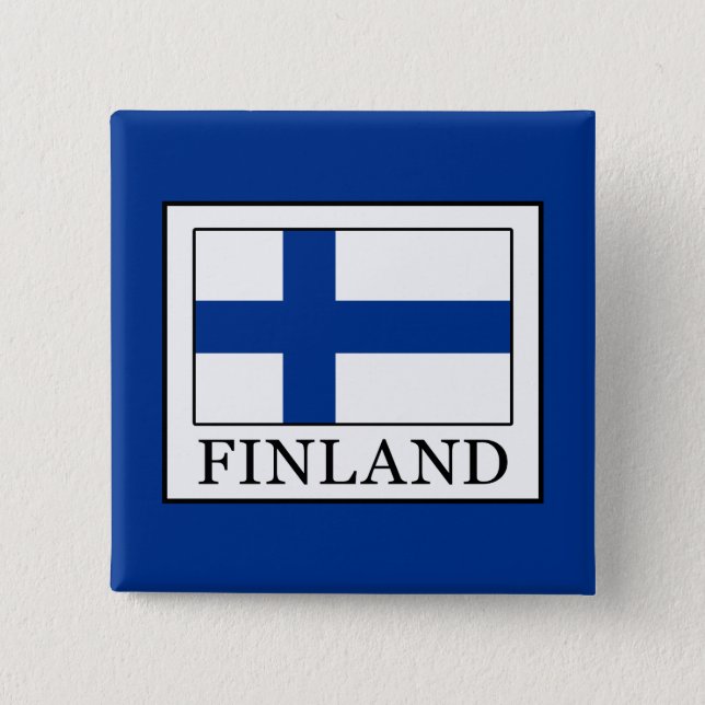 Badge Carré 5 Cm Finlande (Devant)