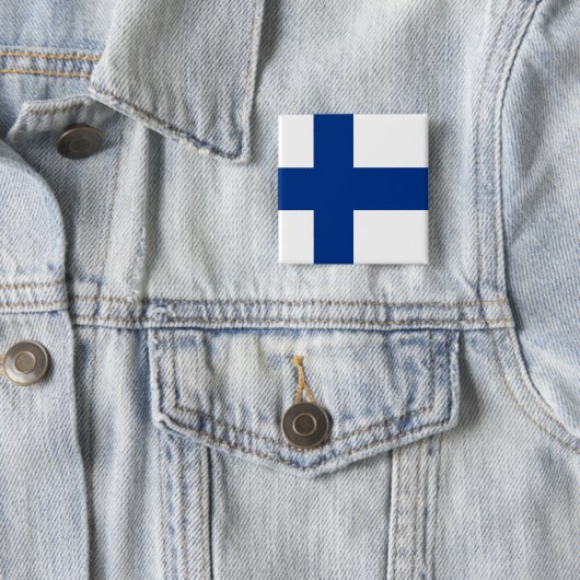 Badge Carré 5 Cm Finlande (En situation)