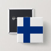Badge Carré 5 Cm Finlande (Devant & derrière)
