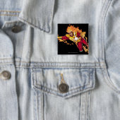 Badge Carré 5 Cm Firestorm 2 (En situation)