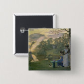 Badge Carré 5 Cm Fireworks, 1922 (Devant & derrière)