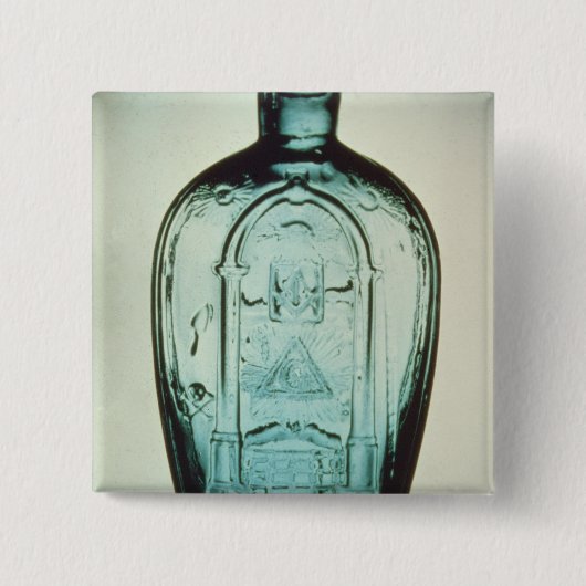 Badge Carré 5 Cm flacon maçonnique Moule-soufflé (Devant)