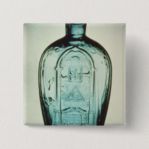 Badge Carré 5 Cm flacon maçonnique Moule-soufflé