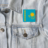 Badge Carré 5 Cm Flag (En situation)