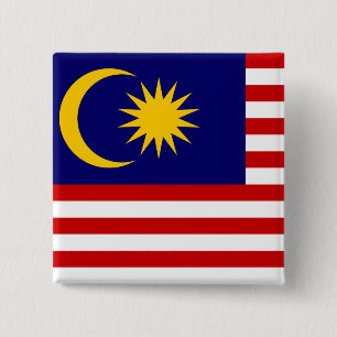 Badge Carré 5 Cm Flag malaisien