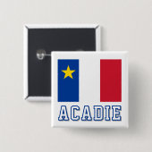 Badge Carré 5 Cm Flag of Acadia (Devant & derrière)