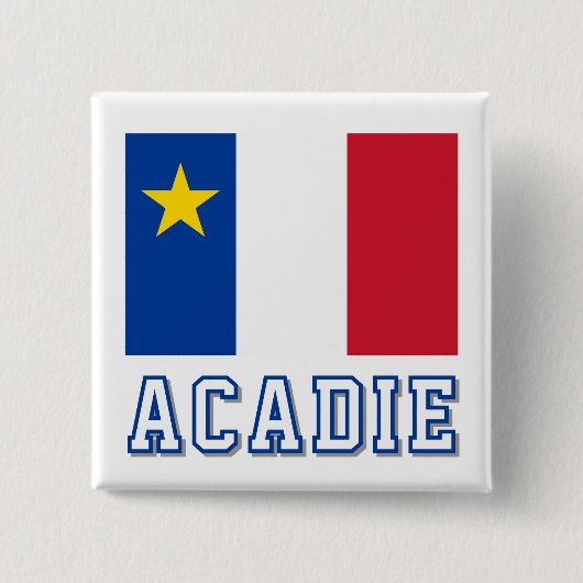 Badge Carré 5 Cm Flag of Acadia (Devant)