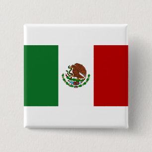 Badge Carré 5 Cm Flag of Mexico