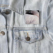 Badge Carré 5 Cm Flamant rose (En situation)