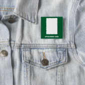 Badge Carré 5 Cm Flamme appalachienne de blanc de traînée (En situation)