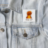 Badge Carré 5 Cm Flamme première montée (En situation)