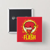 Badge Carré 5 Cm Flash Chibi Avec Électricité (Devant & derrière)