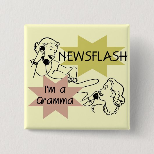 Badge Carré 5 Cm Flash d'information je suis T-shirts et cadeaux d' (Devant)