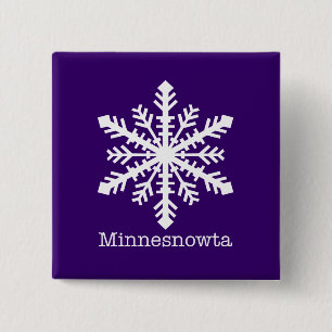 Badge Carré 5 Cm Fléau de neige du Minnesnowta