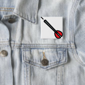 Badge Carré 5 Cm fléchette (En situation)