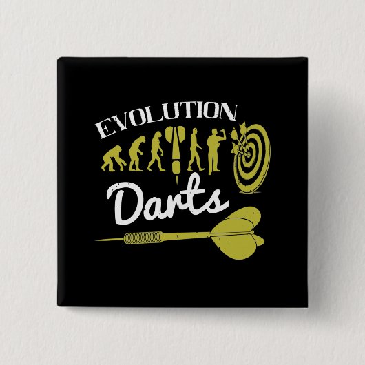 Badge Carré 5 Cm fléchettes - fléchettes de l'évolution (Devant)