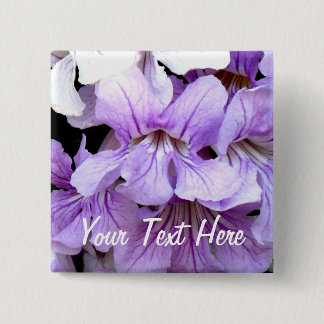 Badge Carré 5 Cm Fleur #13