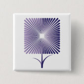 Badge Carré 5 Cm Fleur carré violette (Devant)