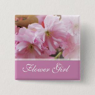 Badge Carré 5 Cm fleur de fille de mariage de printemps de fleur de