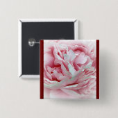 Badge Carré 5 Cm Fleur en pastel (Devant & derrière)