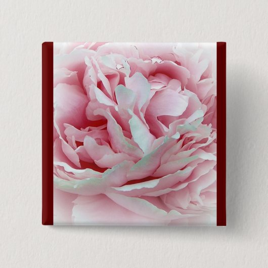 Badge Carré 5 Cm Fleur en pastel (Devant)