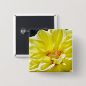 Badge Carré 5 Cm Fleur jaune (Devant & derrière)