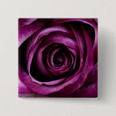 Badge Carré 5 Cm Fleur rose violette (Devant)