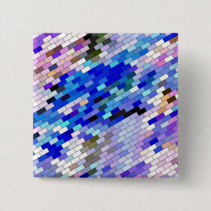 BADGE CARRÉ 5 CM FLEUR SAUVAGE