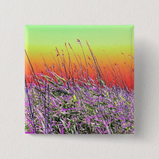 BADGE CARRÉ 5 CM FLEUR SAUVAGE (Devant)