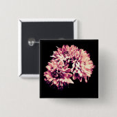 Badge Carré 5 Cm Fleurs (Devant & derrière)