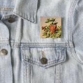 Badge Carré 5 Cm Fleurs, 1835 (En situation)