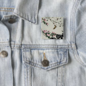 Badge Carré 5 Cm Fleurs de ressort (En situation)