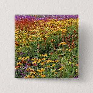 Badge Carré 5 Cm Fleurs exposées aux jardins internationaux de la p