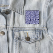 Badge Carré 5 Cm Fleurs violettes (En situation)