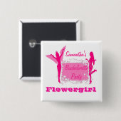 Badge Carré 5 Cm Flirty mariées bachelorette (Devant & derrière)
