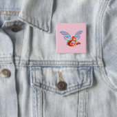 Badge Carré 5 Cm Floraison (En situation)