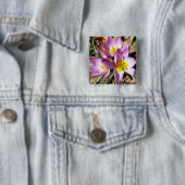 Badge Carré 5 Cm Floral de Pink (En situation)