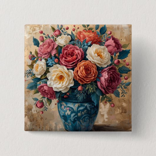 Badge Carré 5 Cm Floral Galore (Devant)