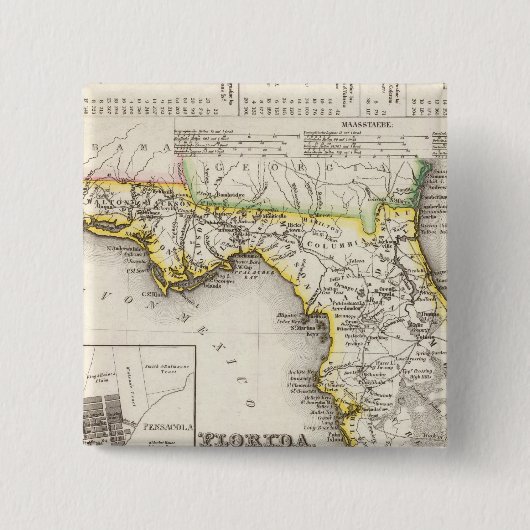 Badge Carré 5 Cm Floride 14 (Devant)