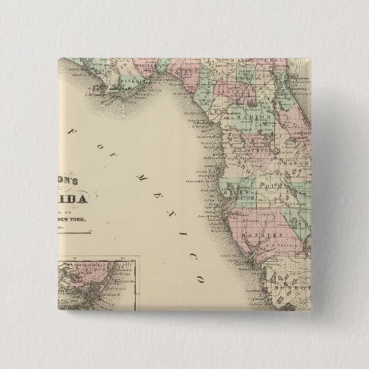 Badge Carré 5 Cm Floride 9 (Devant)