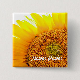 Badge Carré 5 Cm Flower power