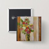 Badge Carré 5 Cm Flowers, 1929 (Devant & derrière)