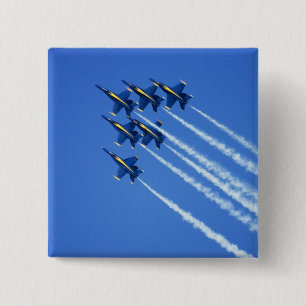 Badge Carré 5 Cm Flyby d'anges bleus pendant la semaine 2 de 2006