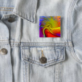 Badge Carré 5 Cm Flying Woolee Master (En situation)