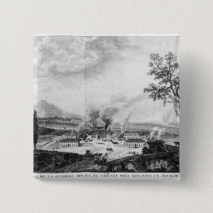 Badge Carré 5 Cm Fonderie royale chez Le Creusot en 1787