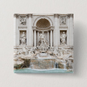 Badge Carré 5 Cm Fontaine de Trevi (italienne : Fontana di Trevi)