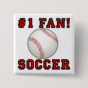 Badge Carré 5 Cm Football Baseball Drôle Pas Bouton Insigne Épingle