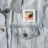 Badge Carré 5 Cm Football Fall & Y'all (En situation)