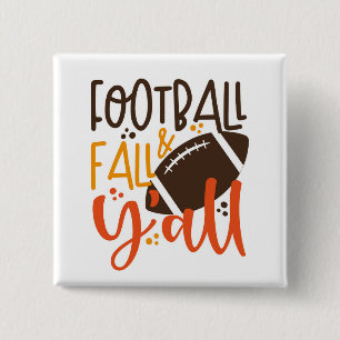 Badge Carré 5 Cm Football Fall & Y'all